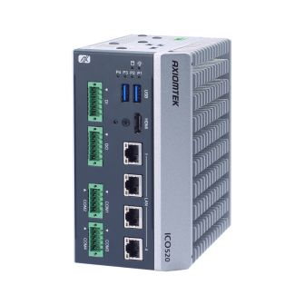 ICO520 DIN-Rail Fanless Embedded Computer with 12th Gen